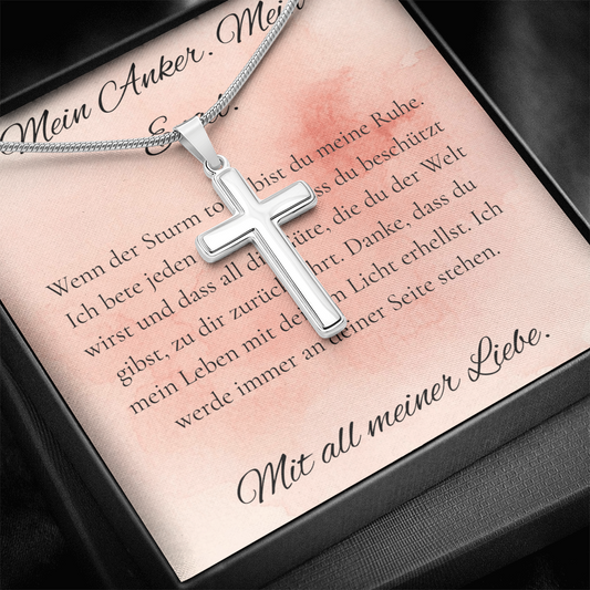 "Glaube & Hoffnung" - Artisan Kreuz Halskette