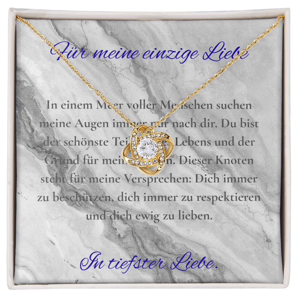 "Meine Einzige" - Der Ewige Liebesknoten (14k Weißgold)