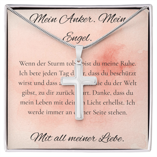 "Glaube & Hoffnung" - Artisan Kreuz Halskette
